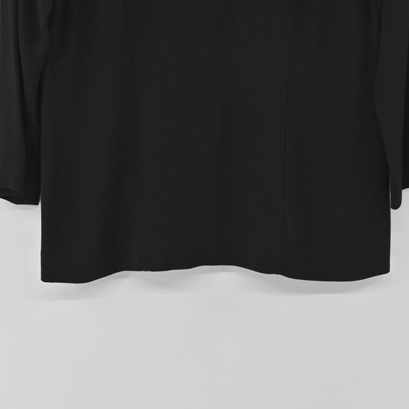 BROOKS BROTHERS Womens Top Size 4 Black Long Sleeve Minimalist Quiet Luxury Chic - Picture 9 of 11